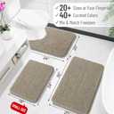 OLANLY Bathroom Rugs 35x24, Extra Soft Absorbent Chenille Bath Rugs, Rubber Backing Quick Dry, Machine Washable Bath Mats for Bathroom Floor, Tub and Shower, Home Decor Accessories, Warm Taupe
