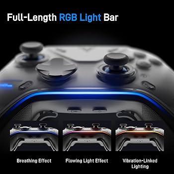 FLYDIGI Apex 5 Wireless PC Controller, Forceflex Joystick 2.0, ForceAdapt Trigger, 3ms Ultra-Low Latency, RGB Light Bar, Full-Color LCD Display,1500mAh Battery PC/NS/Android/TV