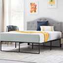 Linenspa Metal Platform Bed Frame - Under Bed Storage Space - No Box Spring Needed - 14" High - Modern Contemporary - Sturdy Steel - Light Weight - Easy Assembly - Tool Included - Twin XL Size