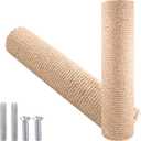 12 Inch Cat Scratching Post Replacement with M8 Screw Durable Cat Tree Scratch Post Refill Jute Rope for Cat Scratcher Climbing Perch Indoor Tower Furniture Scratching Tree Wall, Sisal, 2pcs (Brown)