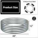 Foxlang 4x4x1ft(2 Pack) Galvanized Round Raised Garden Bed,Outdoor Planter Box Metal Patio Kit Planting Bed for Vegetables Flowers Herb,Silver