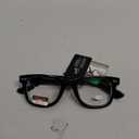 Multi Focus Progressive Reading Glasses 3 Powers in 1 Reader Square Horn Rim (Black)