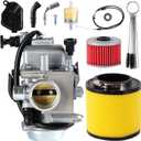 Carburetor Compatible with Honda FourTrax 300 TRX300 1988-2000,1986 1987 TRX350,1987-2000 Rancher 350,1997-2004 Foreman 400,1998-2004 Foreman 450 Carb with Oil and Air Filter