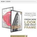 MCS Trendsetter 24x36 Poster Frame Black High-Gloss, Vertical & Horizontal Wall Hanging Large Picture Frame for Photos, Posters & Art Prints (1-Pack)