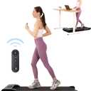 Walking Pad Under Desk Treadmill, Portable Mini Treadmill for Home/Office/Small Spaces, 2.5HP Quiet Brushless Walking Jogging Machine with 265 lbs Weight Capacity, Remote & App Control (Classic Black)