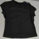 SAMPEEL Womens T-Shirt Casual Summer Outfits (Medium, Black)