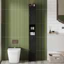 ChooChoo Narrow Bathroom Storage Cabinet with Adjustable Shelves and Drawer, 7.87"D x 7.87"W x 70.87"H