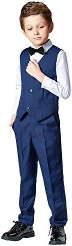Boys 4-Pieces Suits Slim Fit Kids Outfits Vest Dress Pants Sets Formal Suit for Boy, Size: 20