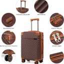 Cosbarn Luggage Sets 5 Piece with TSA Lock Spinner Wheels, Unisex Hard Case ABS Suitcase Set, Hardshell Lightweight Waterproof Travel Hardside Suitcases with Wheels for Women Men, Burgundy