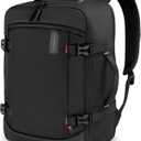 Sharper Image Travel Backpack for Men & Women 23L TSA Flight Approved Weekender Bag for Carry On Luggage, Fits 17 Laptop, Water Resistant Casual Daypack for Traveling, Black (Venture Collection)