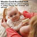 Baby Hair Brush Set for Newborns & Toddlers - Baby Brush and Comb Set - Ultra Soft Goat Hair Bristles, Perfect for Cradle Cap, Newborn Showers & Registries Gift, Comb Brush for Girls & Boys