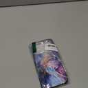 Compatible with iPhone 17 Pro Case with Card Holder Cute Shockproof Drop Protection Phone Wallet Slot Cover Cases for Women - Blue Purple Marble Stone