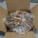 Modern Mini Crystal Chandelier, 3-Tier Raindrops Design Small Chandelier Light Fixture, Flush Mount Ceiling Light Fixture for Bedroom, Hallway, Living Room - E26 Base, Chandelier for Bedroom (Gold)