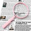 Feosky Handheld Reading Magnifier, 10X Magnifier, 130mm Shatterproof Lens, Non-Slip Handle for Adults Close Work, Seniors Reading and Nature Exploration, Hobby Observation(Black)