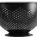 GoodCook Colander Premium Stainless Steel Construction with Handles and Elevated Pedestal Foot, 5-Quart, Black