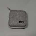 Small Travel Carrying Storage Case, 4.4"x4.4" Charger Organizer, Pouch compatible with MacBook Power Adapter, Laptop Accessories Cables, Cords, USB Drives, Earphones