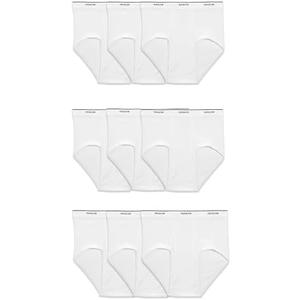 Fruit of the Loom Men's Underwear Briefs, Tag Free & Moisture Wicking, Assorted Color Multipacks 9 Pack Size L