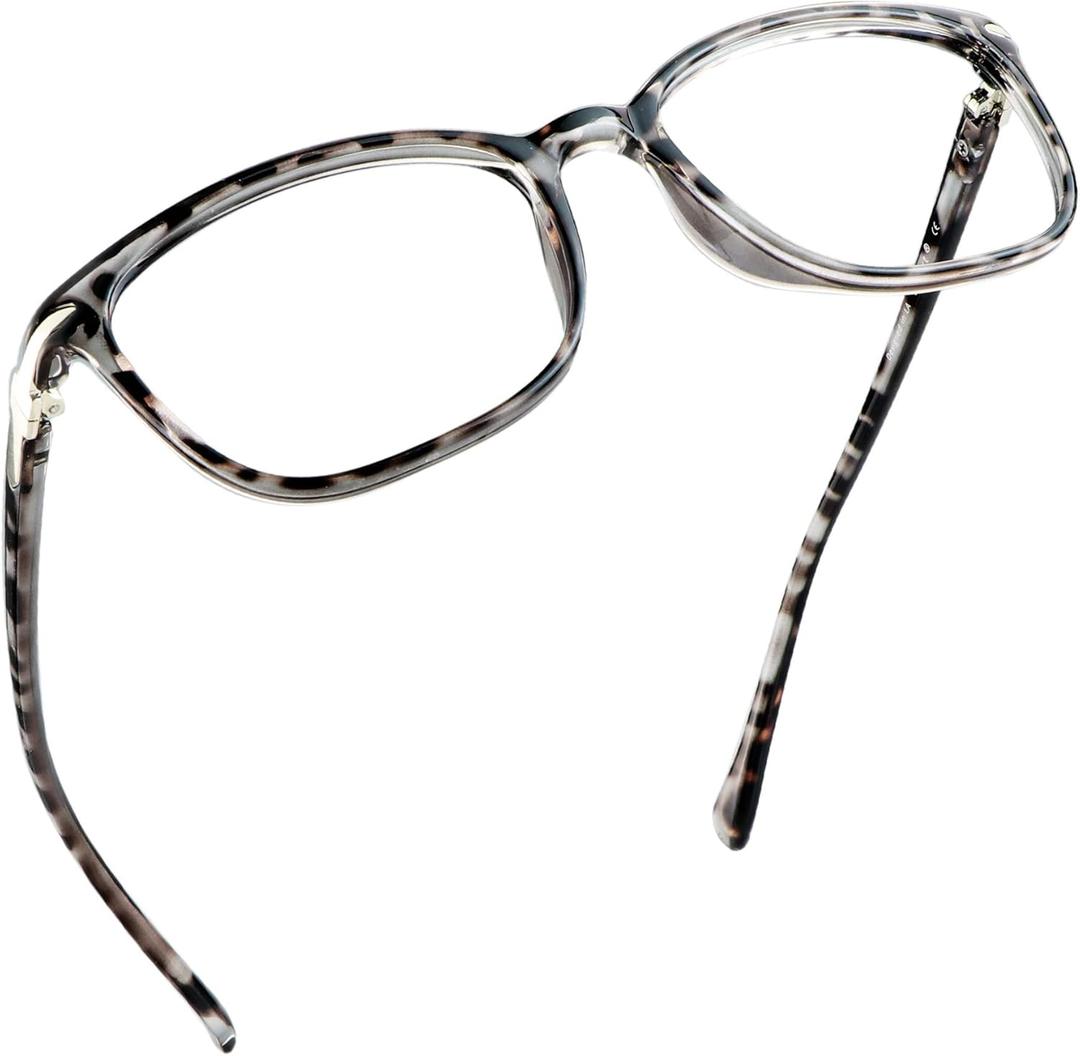 LifeArt Blue Light Blocking Glasses, Anti Eyestrain, Computer Reading Glasses, Gaming Glasses, TV Glasses for Women Men, Anti Glare (Leopard, +5.00 Magnification)