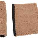 Sheepskin Fleece Armrest Cushion for Comfort Protecting Arms and Elbows in Office Chairs and More (Brown)