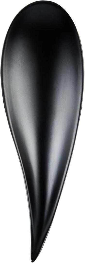 4.3" Voga Melamine Japonais Modern Tasting Spoon, Small, Black - 10ct Box - Restaurantware