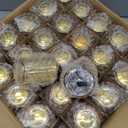 Raiten 50 Pcs Votive Candle Holder Bulk Glass Votive Candle Holder Tealight Candle Holder Valentine's Party Decoration Wedding Centerpiece for Table Home Bridal Shower(Gold)