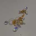 Sun Catchers 6Pieces Colorful Crystals Suncatcher with Chain Pendant Ornaments Hanging Crystals Prism Rainbow for Window Home Indoor Outdoor Car Mirror Garden Christmas Day Party (Gold New)