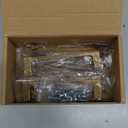 Ravinte 5 Pack Solid 4 Inch Kitchen Square Cabinet Handles Antique Brass Pulls Drawer Pulls Kitchen Cabinet Hardware Handles (4" Hole Center)