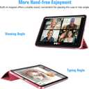 HGWALP Clear Case for iPad (A16) 11th Generation 11 Inch (2025),iPad 10th Generation 10.9" (2022),Stand Cover with Hard Translucent Back, Support Touch ID, Auto Wake/Sleep&Stylus Holder-(Marble Pink)