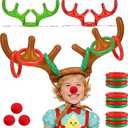 3 Pack Easter Inflatable Easter Games Set, 18 Pieces Inflatable Reindeer Antler Ring Toss Party Game for Kids Adults Family, Indoor Outdoor Ring Toss Toys Gifts Easter Party Favors Carnival Games