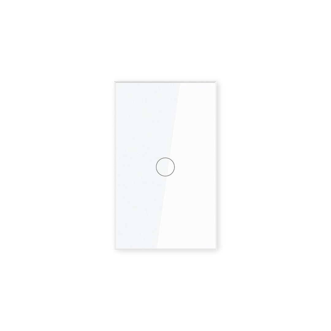 Smart Light Switch 118X72X34MM,Need Neutral Wire,2.4GHz WiFi,FCC Certified Smart Switch APP Control Work with Tuya and Alexa,Glass Panel,White 1 Gang