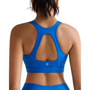 RUNNING GIRL Sports Bras for Women High Support,Racerback Supportive Molded Cup Sports Bra with Sewn in Pads (L)