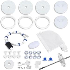 Kefly Pool Cleaner Rebuild Repair Replacement Kit for Polaris Zodiac Pool Cleaner 280 with Wheel, Tire, Drive Shaft, Turbine Bearing, All Purpoe Bag, Sweep Hose, Wheel Bearing, Tailsweep Pro