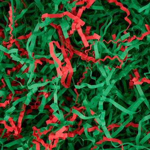 1 LB Christmas Crinkle Cut Paper Shred Red Green Shredded Paper for Gift Baskets Box Filler Christmas gift box filler
