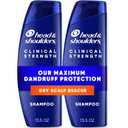 Head & Shoulders Anti-Dandruff Shampoo with 1% Selenium Sulfide, Clinical Strength Dry Scalp Rescue Shampoo Twin Pack, Seborrheic Dermatitis Relief, Dry Scalp 13.5 fl oz Each, 2 Packs