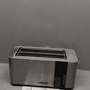 Mueller UltraToast Full Stainless Steel Toaster 4 Slice, Long Extra-Wide Slots for Bagels and Waffles, 6 Browning Levels, LED Display, Cancel/Defrost/Reheat Functions & Removable Tray, Kitchen Gadgets