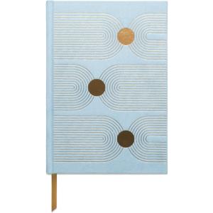 DesignWorks Ink Sueded Paper Journal Notebook  5.75" x 8.125" Hardcover Writing Journal  Cute Notebook for Daily Journaling, Work, and To Do Lists  160 Lined Pages  Geometric Arch