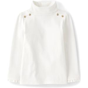 Gymboree Girls and Toddler Long Sleeve Turtleneck Shirts (2T, White)