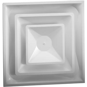 HVAC Premium Drop Ceiling HVAC Supply Grille - for T-Bar Lay-in - 2 Coned - 24" x 24" - for 10" Vent Connection