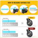HOLKIE Office Chair Wheels Roller Blade Casters - Compatible with 1KEA 10x22mm Computer Gaming - 3 Inch, Replacement Rubber Wheels-Set of 5 for Hardwood Low-Pile Carpet Floors Desk Chair