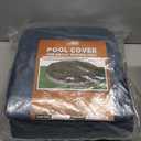 32 ft Round Heavy Duty Winter Pool Cover for 28 ft Above Ground Pools, UV Resistant & Anti-Tear, Black/Olive Green, Winch & Cable Included by COVALL