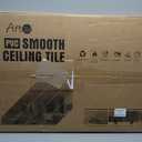Art3d 10-Pack Smooth Drop Ceiling Tile 2ft x 4ft - Fire-Rated, Waterproof, Reusable - Premium PVC, No Sag and Breakage - Cover 80 Sq. Ft, White, 24*48