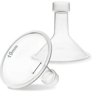 Nenesupply 19mm Flange Compatible with Medela Breast Pump Parts Replace 19mm Flange for Medela Accessories Compatible with Pump in Style Parts Symphony Swing Harmony Pump Work with Personalfit Flex