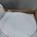 Round Side Table, 3-Tier Circular End Table with Storage Shelf,White Accent Sofa Table for Small Spaces,Round Corner Coffee Table Nightstand for Living Room, Bedroom,19.6 inch Diameter