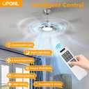 Ceiling Fans with Lights, 52 Inch Nickel Modern Ceiling Fan with Light and Remote Control, DC Reversible Motor, Noiseless, Dual Fan Blades, 6CCT, Fans for Bedroom, Living Room, Indoor and Outdoor Use