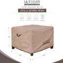 ULTCOVER Waterproof Patio Ottoman Cover Square Outdoor Side Table Furniture Covers Size 22L x 22W x 18H inch