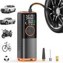 Tire Inflator Portable Air Compressor-160 PSI Car Tire Air Pump, Bike Pump with Gauge, Portable Tire Pump for Car, Bike, Motorcycle Tires, Balls, and More