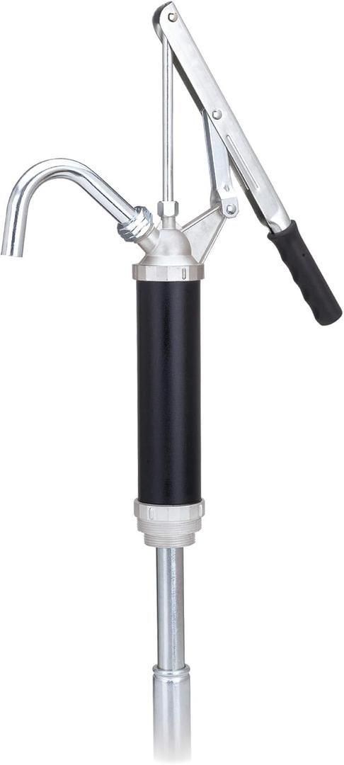 Lumax LX-1316 Black Heavy-Duty Lever-Action Barrel Pump Designed for fast transfer of Non-Corrosive Fluids, such as, Heating Oil, Motor Oil, Transmission Fluid, Automotive Additives