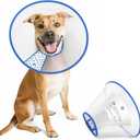 Adjustable Dog Cone for Large Pets by Silver Grade Cone for Dogs to Stop Licking & Scratching Wounds Plastic Elizabethan Collar Protector for Grooming and Post-Surgery Care Size (L) 14.216.5 in