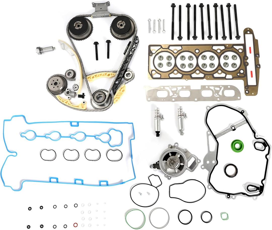 9-4201S Timing Chain Kit w/Water Pump w/Head Gasket Set for 2009-2017 Chevy Captiva Cobalt Equinox HHR Malibu, for Buick Lacrosse Regal Verano, for GMC Terrain, Pontiac 2.4 2.2L Ecotec 9-4201S Timing Chain Kit w/Water Pump w/Head Gasket Set for 2009-2017 Chevy Captiva Cobalt Equinox HHR Malibu, for Buick Lacrosse Regal Verano, for GMC Terrain, Pontiac 2.4 2.2L Ecotec