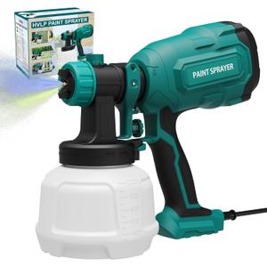 Paint Sprayer, 700W HVLP Spray Gun with 4 Nozzles & 3 Patterns, Paint Gun with Adjustable Spray Width, Paint Sprayers for Home Furniture, Cabinets, DIY Works, Garden Chairs etc.